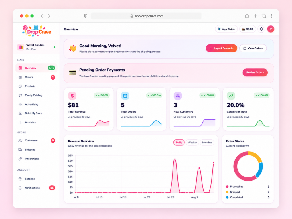 DropCrave Dropshipping App